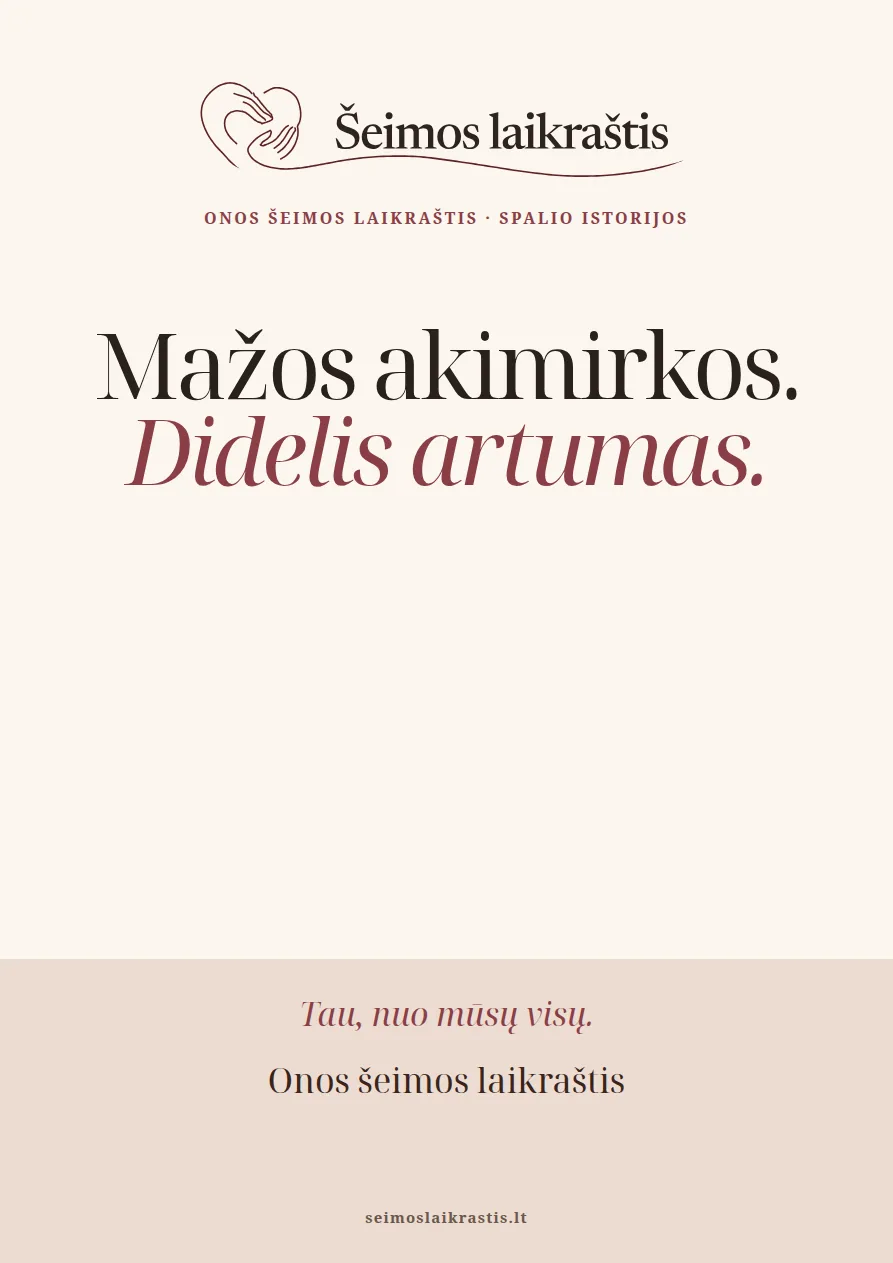 Mūsų šilto stiliaus šeimos laikraščio viršelis